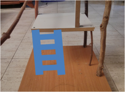 אבנה סולם לטיפוס למדף